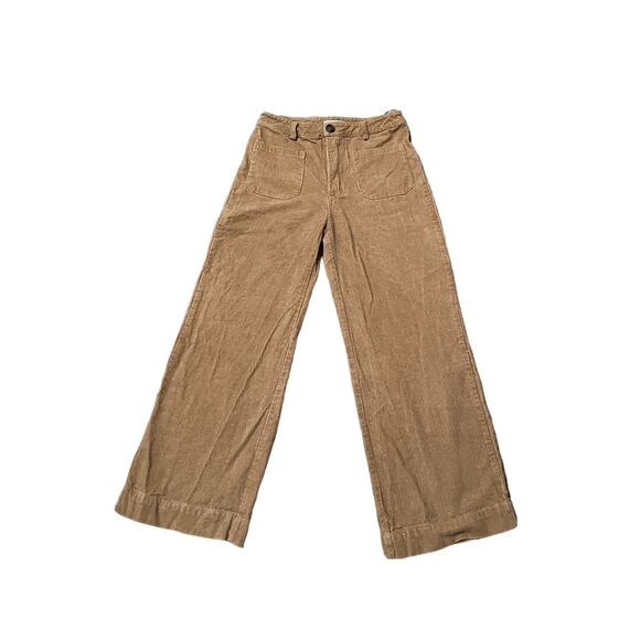 vestique khakis soft corduroy flared leg jeans size L large cotton patch pockets - Picture 2 of 12